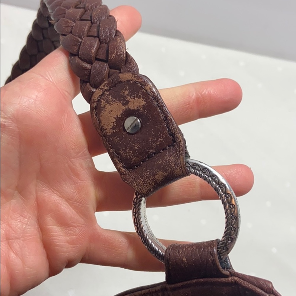 Auth Brighton Braided Handle Pebble Leather Purse - Picture 8 of 16